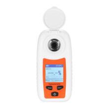 Digital Refractometer LCD Digital Refractometer Handheld Honey Refractometer ATC Sugar Percentage Tester Concentration Detector A White