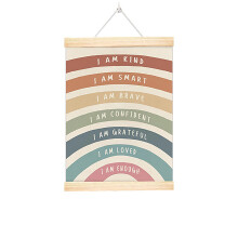 Wood Hanging Art for Kids with Rainbow-40 x 60cm Style A