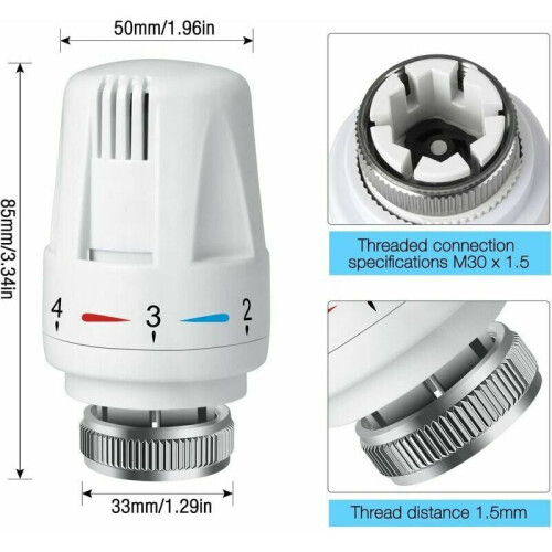 Radiant Heating System Thermostatic Heads, Temperature Sensing with Fine Workmanship for Seamless Integration 1
