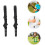 2 x Swing Grip Golf Grips Medium Black Rubber 2