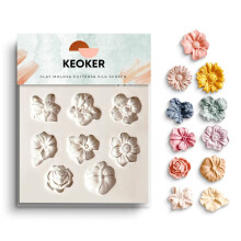 Polymer Clay Molds Floral 1 Piece for Jewelry Making, Polymer Clay Molds for Earrings Decoration (Medium Flower)