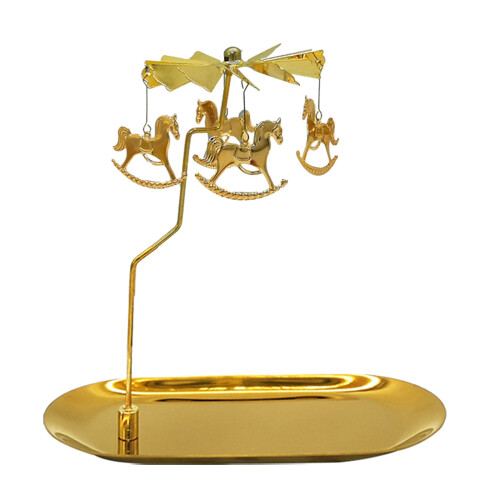Rotary Candle Holder Creative Rotating Candlestick- carousel