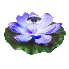 Fargeskiftende LED: Solcelledrevne Lotus flytende bassenglys, elegante nattlys for terrasse, midtgang og svømmebasseng, vanntette utendørslykter