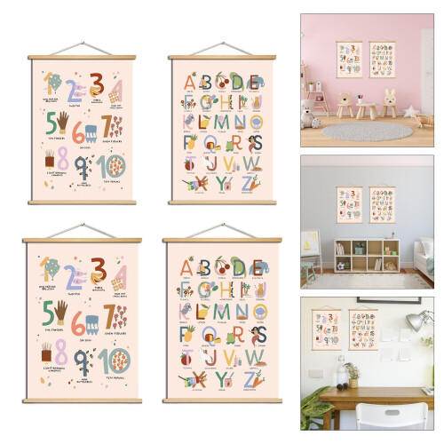 Canvas Alphabets Posters with-30 x 40cm English Letters 2