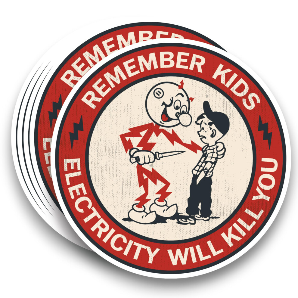 Electrician Hard Hat Stickers Waterproof Decals 5 Pack For Toolbox Lineman 9119770577689