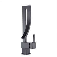 Grifo de baño elegante, grifo mezclador de lavabo de latón sin plomo ni níquel, mezclador de agua fría y caliente giratorio de 360, certificado
