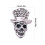Skull Theme Brooch Multifuntional Rhinestones Accented-Silver 4