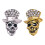 Skull Theme Brooch Multifuntional Rhinestones Accented-Silver 2