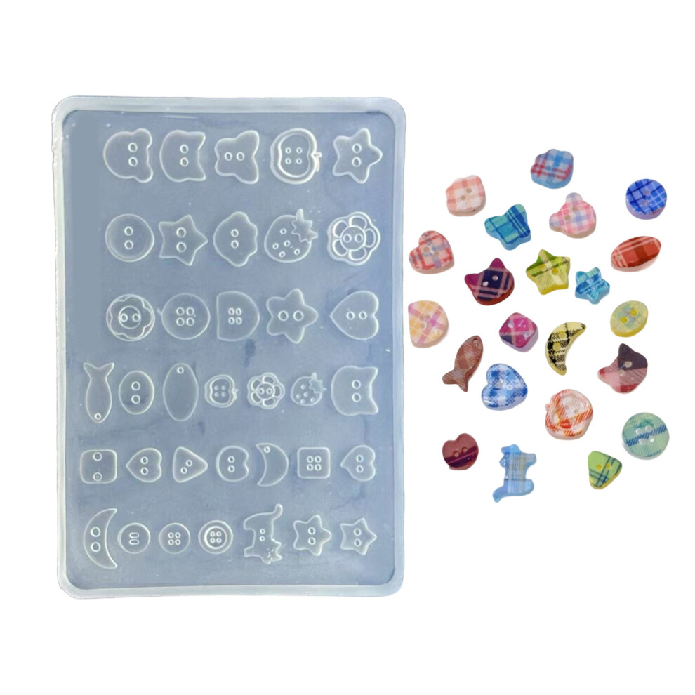 Cute Button Nail Art Silicone Mould for Embossed Designs