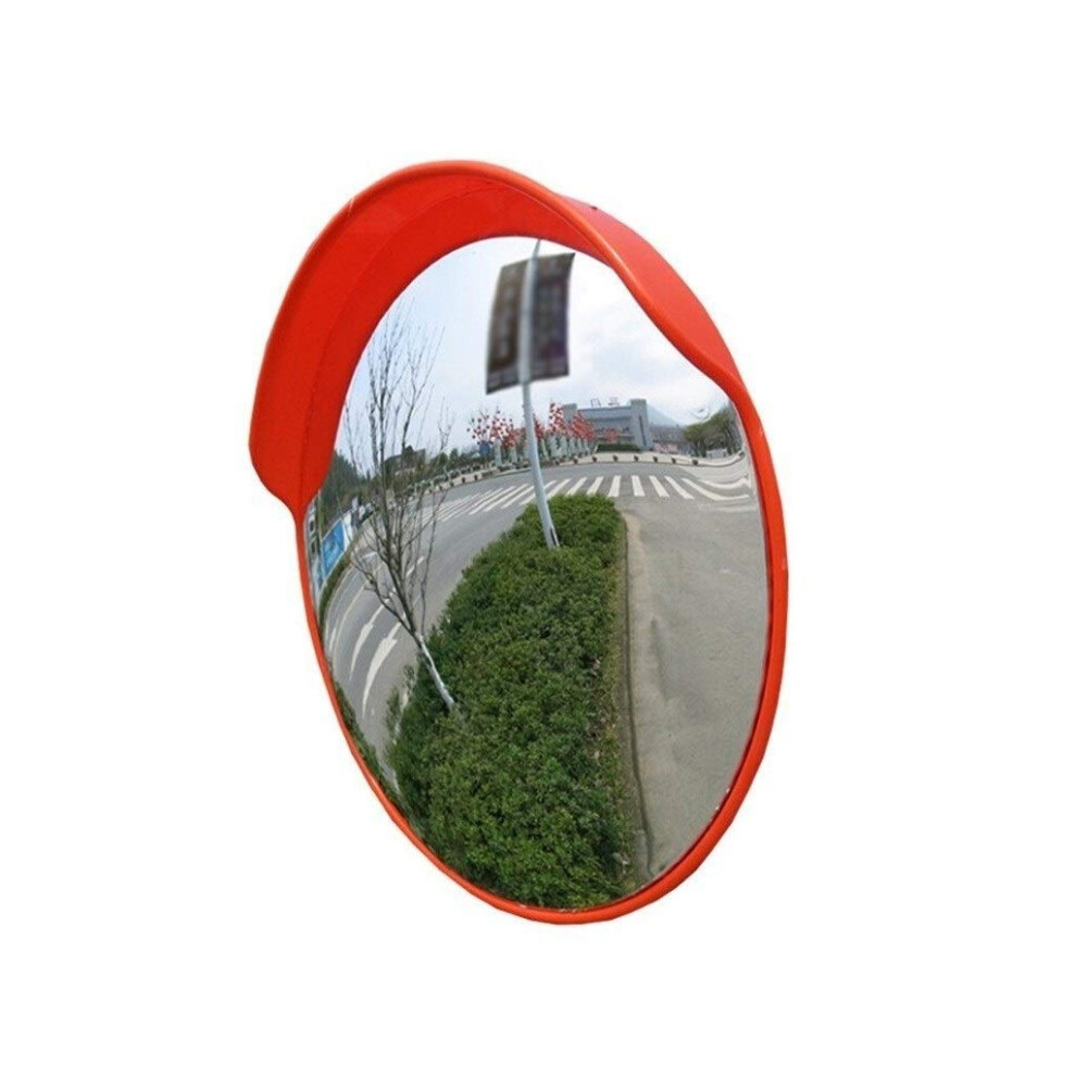 100Cm Convex Safety Mirror With Hd Wideangle View, Rainproof Sunscreen For Roadside Blind Spots 9323874722573