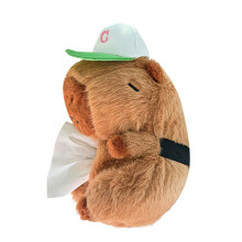Couverture de boîte à mouchoirs en peluche Capybara,-marron 3
