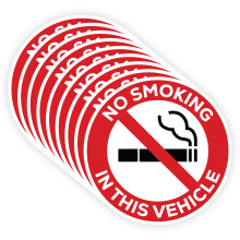 No Smoking Car Sticker 9 Pcs Waterproof Vinyl UVResistant Decals for Vehicle Interior
