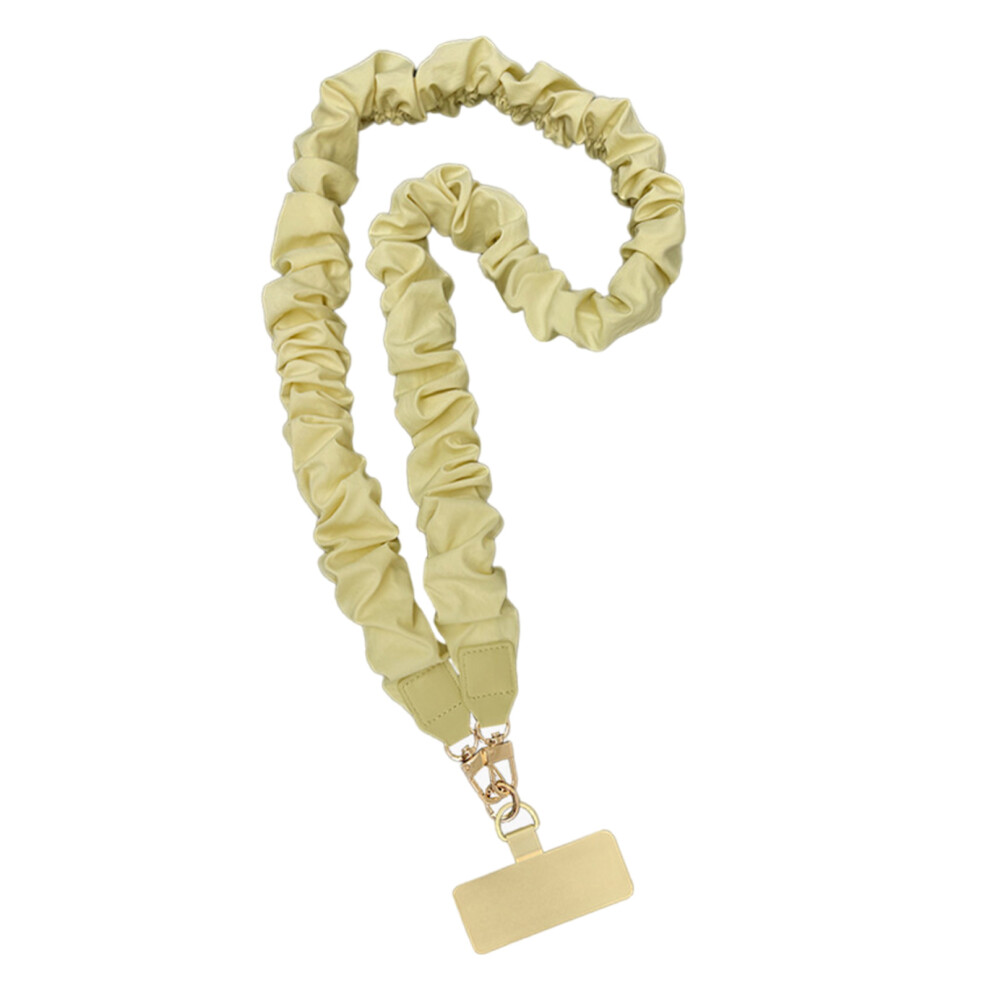 Unisex Crossbody Mobile Holder-Creamy Long Style Yellow 7696001096338