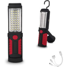Krachtige werklamp met magnetische voet, oplaadbare COB-lamp, robuuste waterdichte inspectielamp voor autoreparatie, huishoudelijk gebruik en