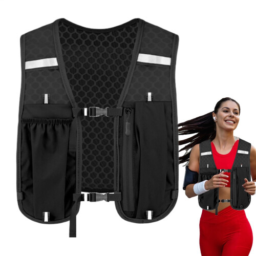 Hydration Vest for Running Women  Hydration Pack Vest with Multiple Pockets  Elastic Stable Bladder Black