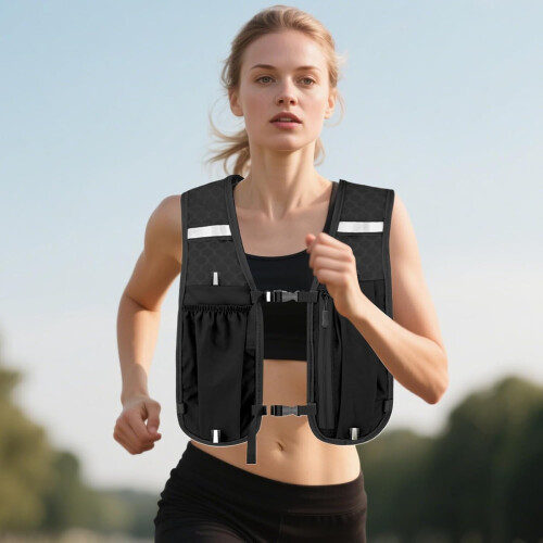 Hydration Vest for Running Women  Hydration Pack Vest with Multiple Pockets  Elastic Stable Bladder Black 1