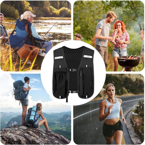 Hydration Vest for Running Women  Hydration Pack Vest with Multiple Pockets  Elastic Stable Bladder Black 2