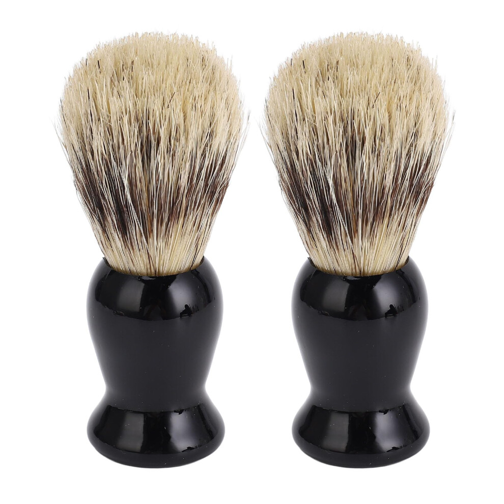2 Pcs Shaving Brush for Men with Soft QuickDry Bristles and Ergonomic AntiSlip Grip for Smooth Beard Lathering