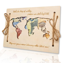 Geldgeschenk Zur Hochzeit, 1 Stück Weltkarte Geldgeschenk Hochzeit, Hochzeitsgeschenke Für Brautpaar Geldgeschenke Verpackung Flitterwochen-Geschenk