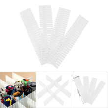 Organizzatore modulare per armadio, divisori in plastica bianca per una suddivisione personalizzata dei cassetti, qualità premium per una maggiore