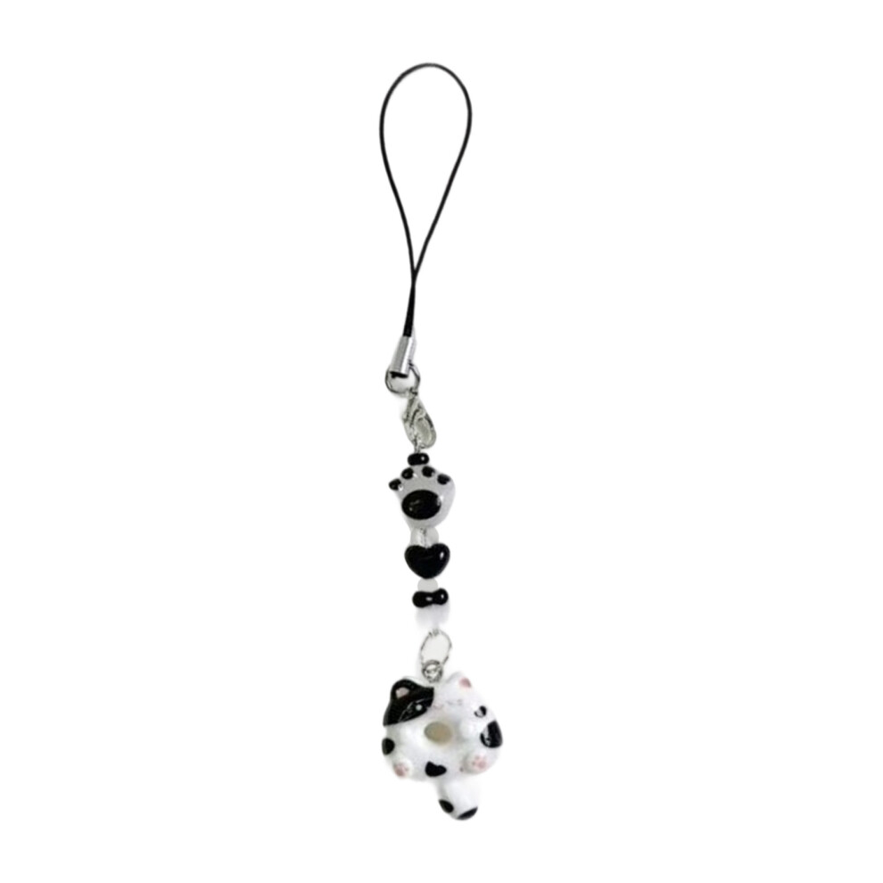 Doughnuts Cat Design Phone Charm- Mobile Phone Link Black 7696001093023