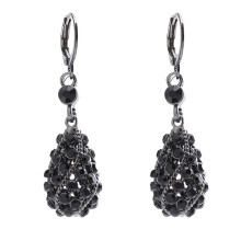 Hollow Teardrop Earrings with Full Crystals Embellishment