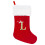 Bas de noël en velours avec lettres brodées, chaussettes de-L 1
