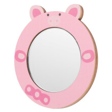 Handheld Mirror Cute Pink Cartoon Style for Kids Preschool Learning DIY and Home Use