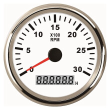 Tachometer Instrument 85Mm 3000RPM With Hourmeter For Truck Car Boat Diesel Engine Rev Counter Backlit M16 M18 WS