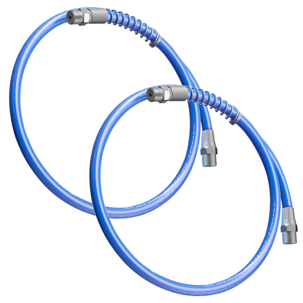 2 Pieces High Pressures Grease Guns Hose Flexible Nonslip-100Cm 7704000486538