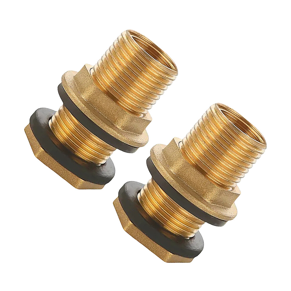 Heavy Duty Brass Adapters Pair G3/8 To G1/2Inch Threaded-2Pcs 7704000486279