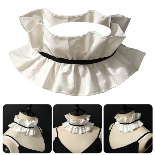 Adjustable Ruffled Detachable False Collar Soft-8 cm wide 2