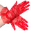 1pair Elegant Lace Gloves Elbow Length Fingerless Mittens-Red 1