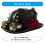 Gothic Jazz Costume Hat With Goggles Gear Chain Rose-Black 4