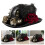 Gothic Jazz Costume Hat With Goggles Gear Chain Rose-Black 3