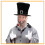Plush Top Hat With Beard For Halloween Funny Pirate-White beard 2