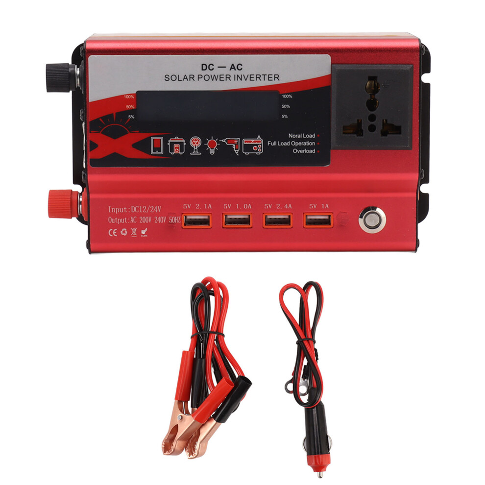 Car Power Inverter With Intelligent Cooling System, Safe Charging For All Your Devices, Overload Protection Ensures Dependable Performance, Aluminum A 9454554080529