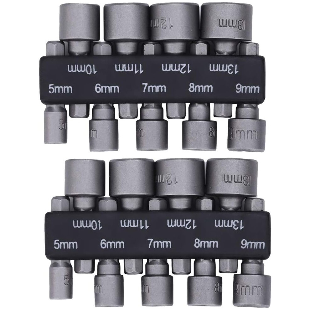 Premium Metric Drill Bit Adaptor, Nut Driver Set With Accurate Hex Shank For Professional Grade Results 9554910885079