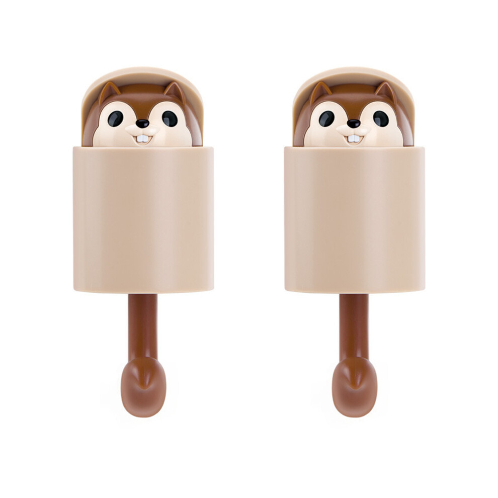 Adhesive Wall Hooks, Cute Cartoon Creative Squirrel Shape Adhesive Hook, Heavy Load Capacity For Bathroom Kitchen Office 9454554849652