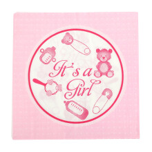 Festliche rosa Servietten, langlebiges Deko-Accessoire für Babypartys und Gender-Reveal-Veranstaltungen (20er-Packung)