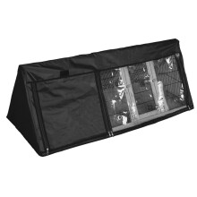 Waterproof Pet Cage Cover with Breathable Panels and RollUp Window for Triangle Crates