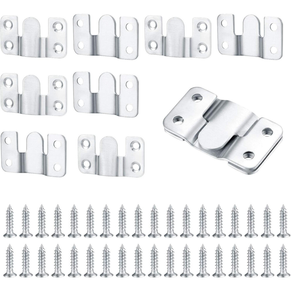 Stainless Steel Interlock Bracket Furniture Connector For Easy Install Remove, Heavy Duty Picture Hangers With Seamless Mounting For Wide Application, 9554910886335