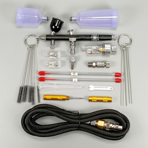 Airbrush Kit Double Action Airbrush Guns with-Black 2