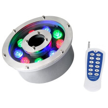 Underwater Pond Lights RGB Color Change IP68 Waterproof 12V LED Fountain Spotlight Stainless Steel