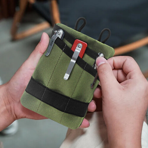 Pochette à outils avec patchs de bricolage, pochette-Gris clair 1