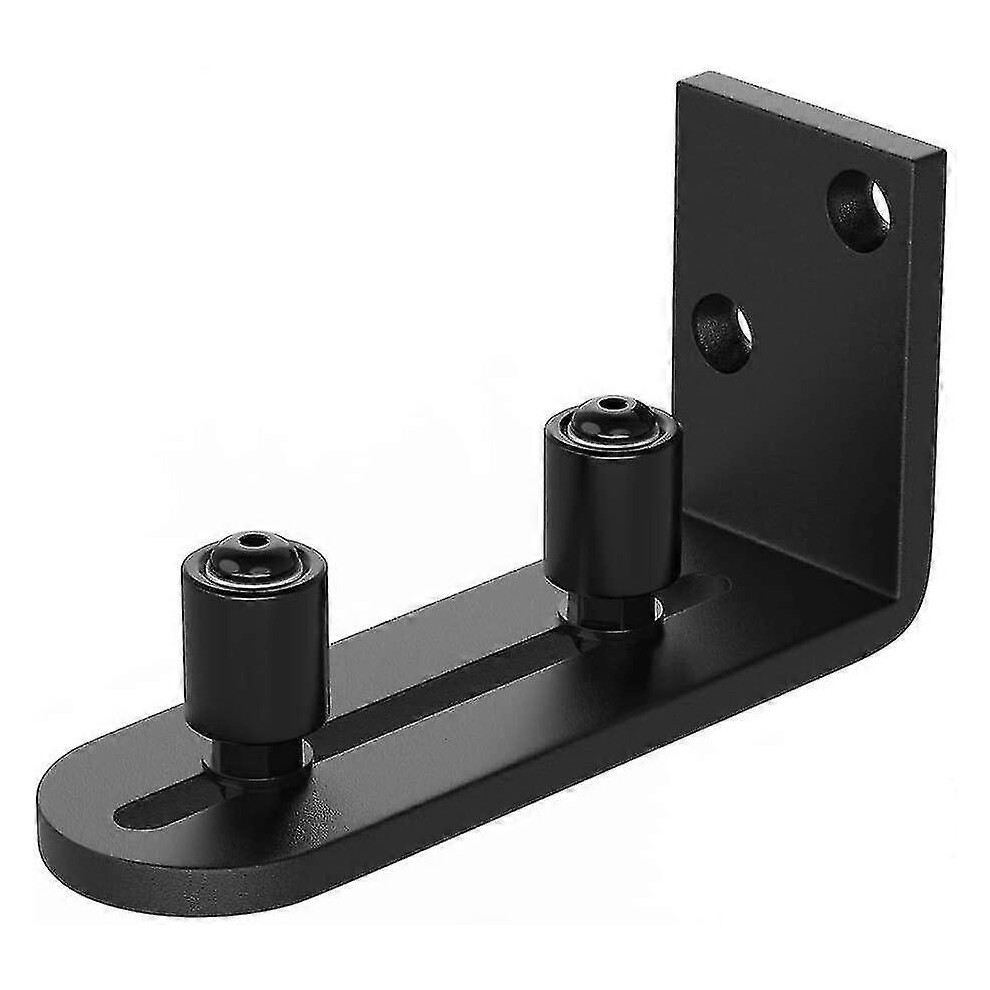 (As Show, One Size) New Sliding Barn Door Floor Guides Adjustable Stay Roller Hardware Kit,Black 3561441179481