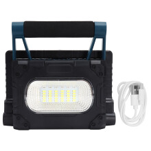 Lanterna de trabalho LED recarregável, lanterna de trabalho magnética portátil, 30 chips de LED SMD brancos + 3 azuis + 3 vermelhos, econômica e