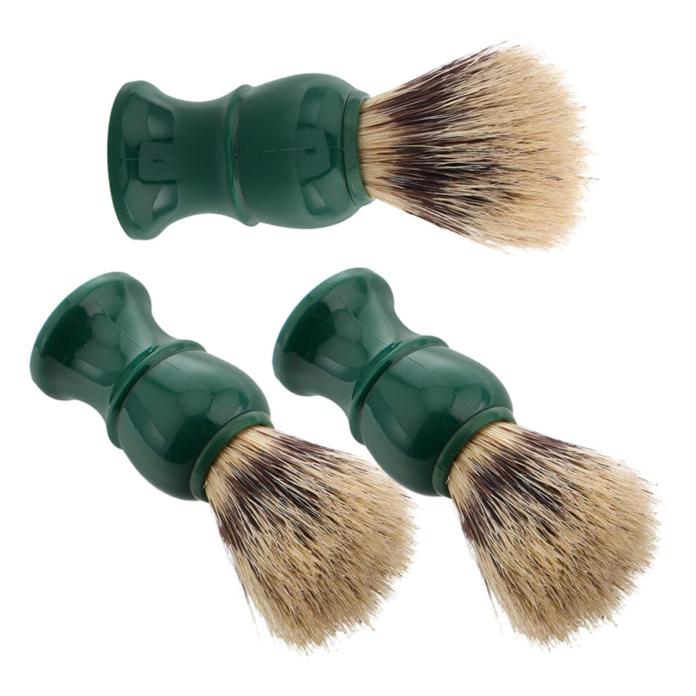 Men Shaving Brush Set with Soft Durable Bristles and Ergonomic Wooden Handle for Wet Shaving