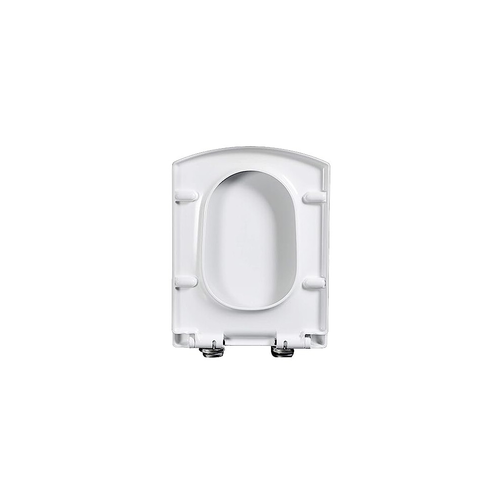 Square White Toilet Seat Slow Close Quick Release Thick Pp Adjustable Hinge Easy Clean Model 03A 9323874725086