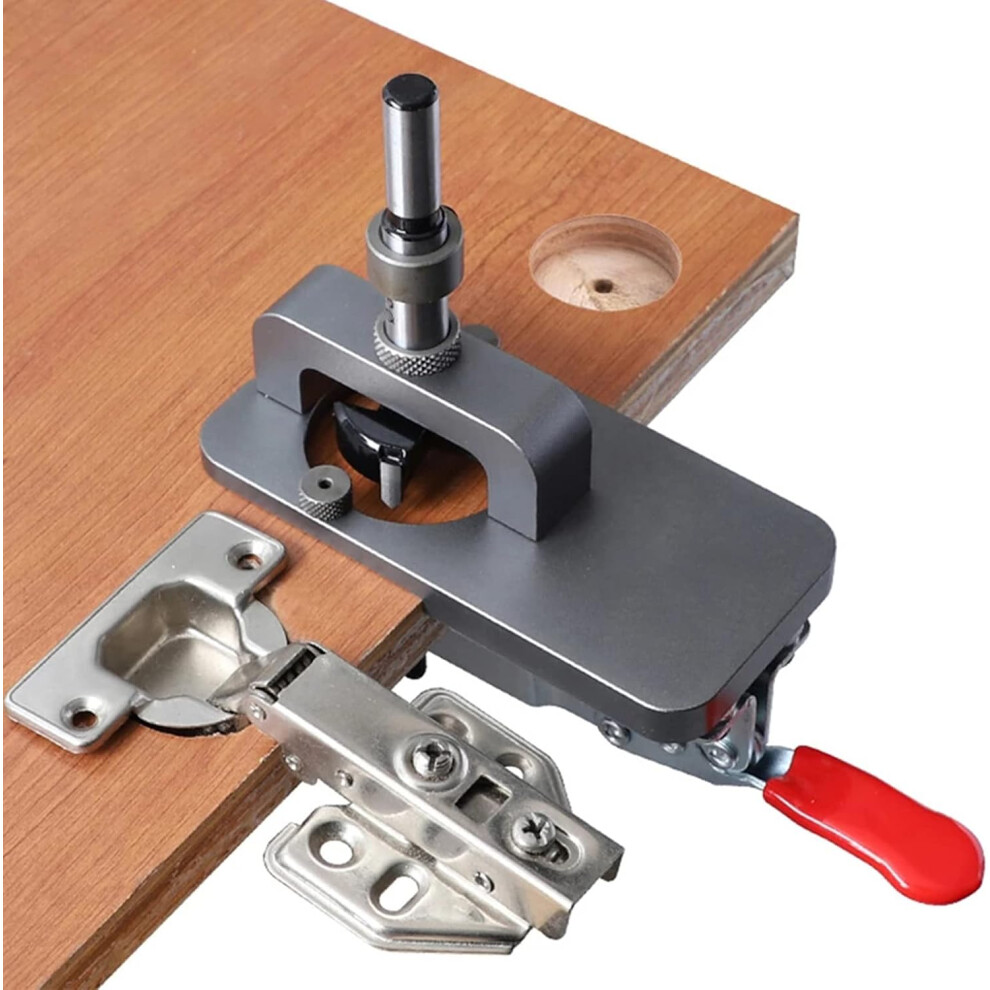 Accurate Locking Hinge Drilling Jig, Woodworking Tool For Door Cabinets Hinges Mounting, Durable Material Ensures Longevity And Rust Resistance, Compa 9554910897867